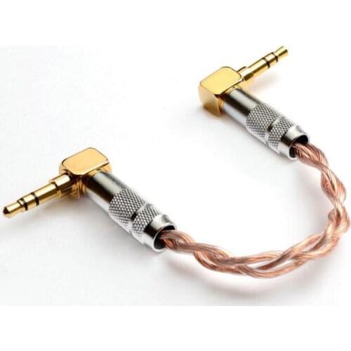 50Pcs/Lot 12 Cores Frozen OCC 3.5mm Male to 3.5mm Male Stereo Audio Hifi Cable Line For Headphone Amplifier DAP DAC Player