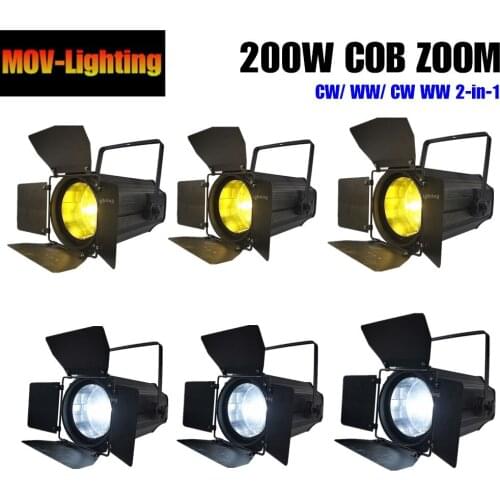 6pcs/lot Down Light COB LED 200w Zoom Spotlight 5 50 Degree Studio LED Par
