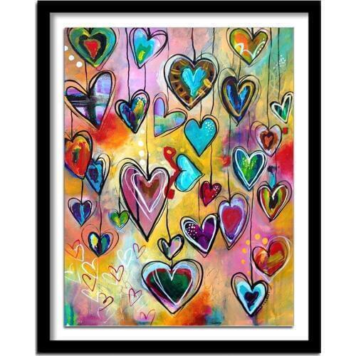 Diamant painting DIY 5D Diamond Painting Love Heart Full Square diamond round Embroidery Sale Picture Of Rhinestones