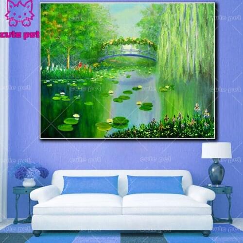 DIY Diamond Painting Summer natural scenery Full Drill Square round Diamond Mosaic 5D Embroidery Cross Stitch Decoration Home
