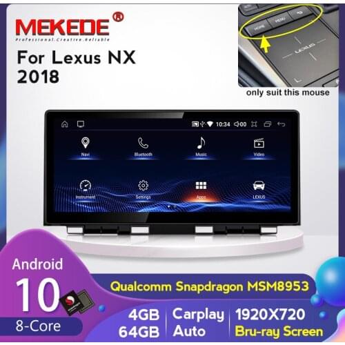 Android 10.0 4G 64G 10.25'' Car Radio Audio For Lexus NX 2013-2019 Navigation Player BT WIFI Bluetooth Carplay GPS Carplay Auto