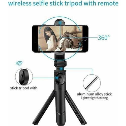 Wireless Bluetooth With Remote Shutter Extendable Handheld Monopod Foldable Mini Tripod Stand For Iphone Samsung