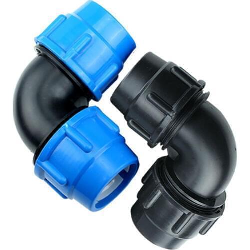 Fast Joint Elbow Plastic PE Pipe Fittings Blue Cap Fast Joint 16mm 20mm 25mm 32mm 40mm 50mm 63mm