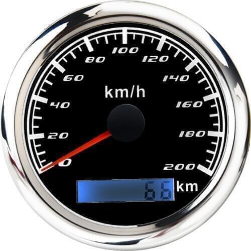 85mm(3/8'') Digital Speedometer Gauge 0-200 KM/H Odometer for ATV Motorcycle Marine Boat Odometer