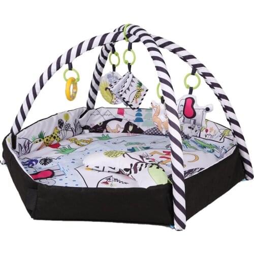 Baby Fitness Frame Boys And Girls Crawling Game Blanket Puzzle Multi-function Fence Crawling Mat Activity Mat Enlightenment Toys