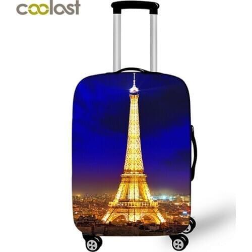 Eiffel Luggage Cover for Trip 18-32 Inch Elastic Travel Case Cover valise Trolly Suitcase Protective Covers Travel Accessories