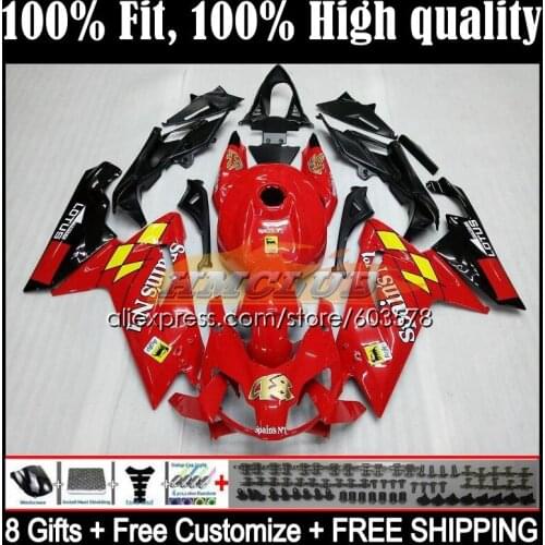 Injection For Aprilia RS-125 RS 125 RS4 54CL.23 RSV125 2006 2007 2008 2009 2010 2011 RS125 06 07 08 09 11 Fairings Glossy red