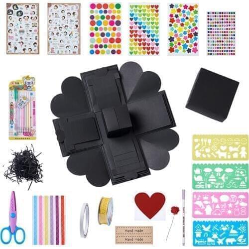 Pandahall Explosion Box Love Memory Multi-layer Surprise DIY Photo Album as Birthday Anniversary Gifts, Mixed Color 12.7cm