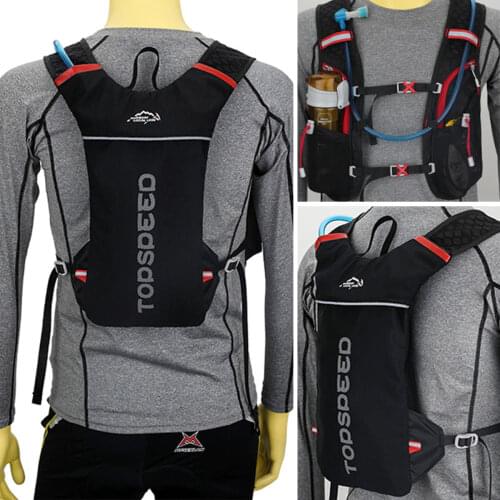 Unisex Sports Running Bag Cycling Vest Bag Breathable Moisturizing Bag Water Bottle Backpack Marathon Cross Country Running Bag