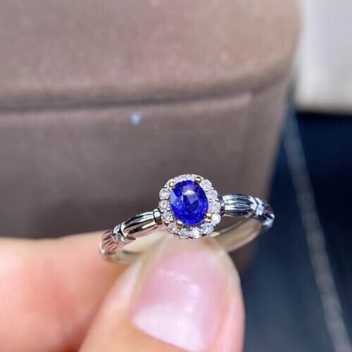 Super Quality Natural And Real Sapphire Ring 925 Sterling Silver RING
