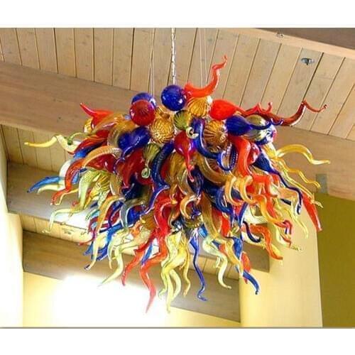Fancy Pendent Lights Multi-color Morano Glass Chandeleir Lights LED Bulbs Lightings