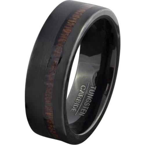 1pcs Fashion Couple Ring Wood Grain DIY Stainless Steel Punk Rings Women Men Biker Jewelry Gift