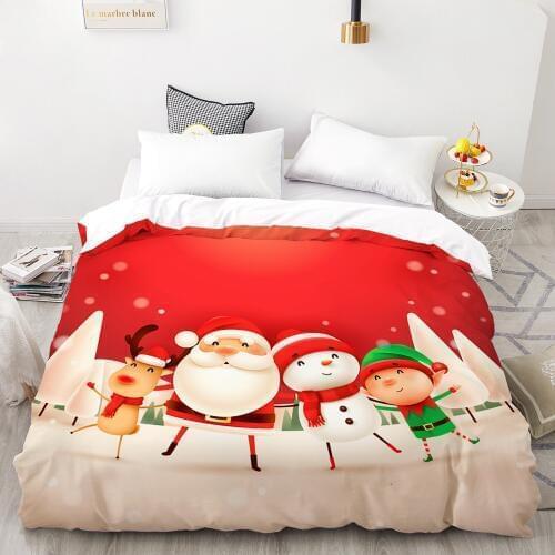 3D HD Digital Printing Custom Duvet Cover,Quilt/Blanket case Queen King Bedding 200x200 for kids baby,Christmas Santa Claus Gift