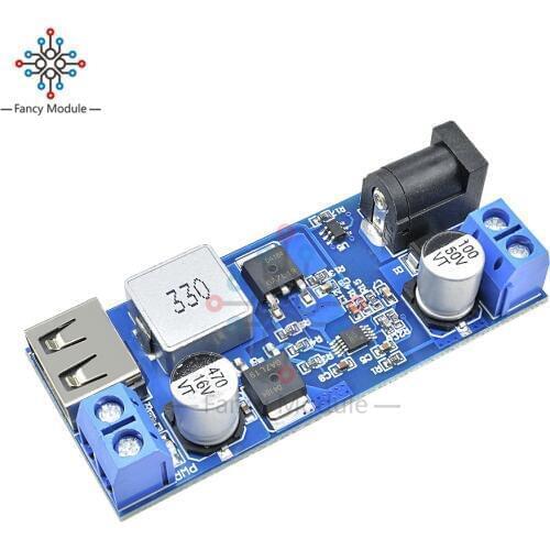 DC-DC 24V/12V To 5V 5A Step Down Power Supply Buck Converter Replace LM2596S Adjustable USB Step-down Charging Module For Phone