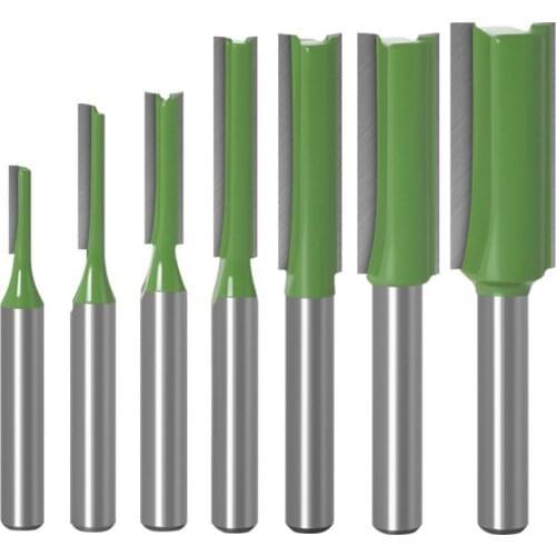 6mm Shank Single Double Flute Straight Bit Milling Cutter for Wood Tungsten Carbide Router Bit Woodwork Tool