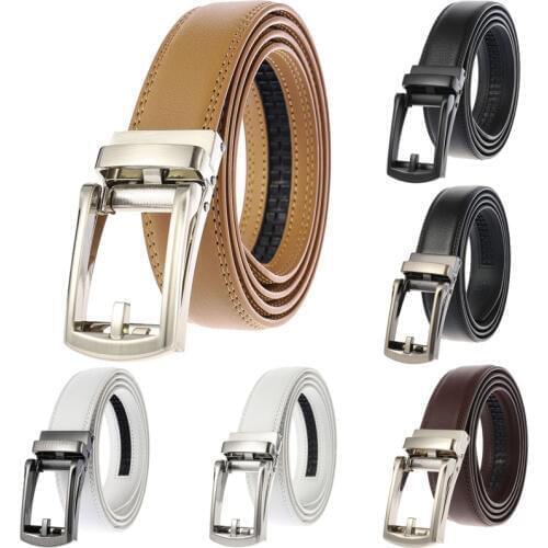 New Design High Quality Open Buckle Belts for Men Ratchet Strap with Click Automatic Buckle Male Business Luxury Belt Best Gifts