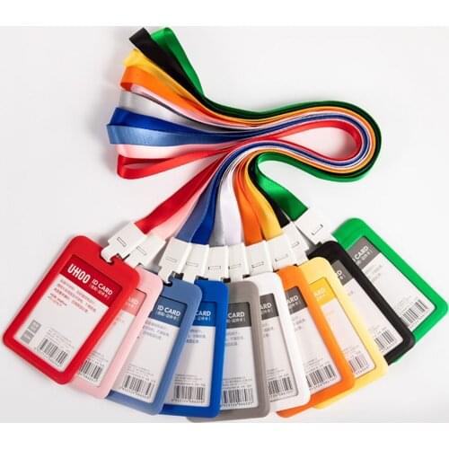 Card Holder Neck Strap with Lanyard Badge Holder Staff ID Card Bus ID Holders Stationary Papelaria Office Card Holder Supplies