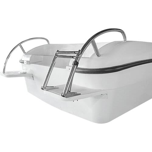 2 Steps Boat Folding Ladder Marine Swimming 2 Step Ladder Telescoping Drop Down Boarding Ladder Stainless Steel Boat Ladder