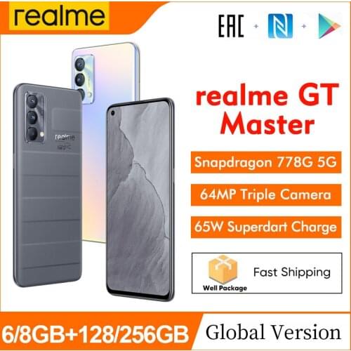 Global Version realme GT Master Edition 6.43" Smartphone Snapdragon 778G Octa-core 128GB/256GB 120Hz Super Dart 65W Phone
