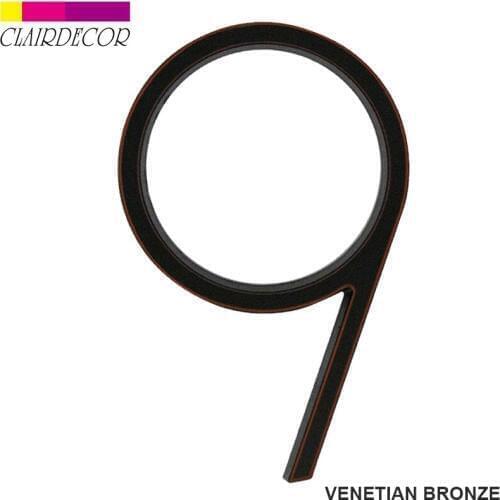 5 in Modern House Number Hotel Home Door Number Outdoor Address Plaque Zinc Alloy Number for House Address Sign #9