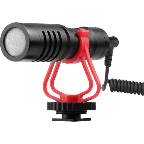 Universal Cardioid Directional Video Condenser Microphone Mini Mic Anti-Shock Mount for DSLR ILDC Cameras Camcorders Smartphones