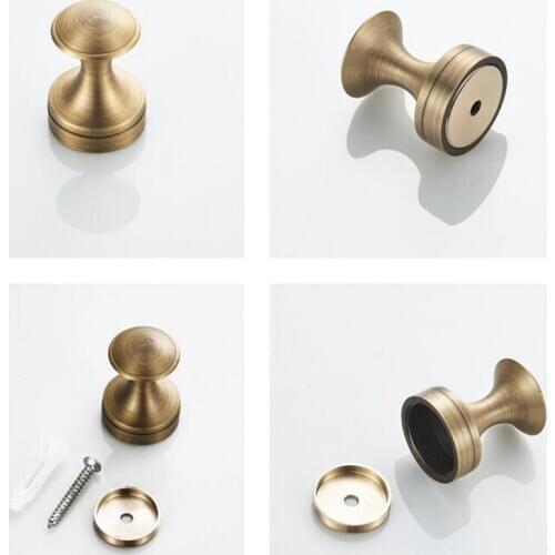 Vidric Bathroom Robe Hooks Antique Brass Wall Hook Single Clothes Hanger Towel Hooks Bathroom Accessories Coat Door Hooks ELKH10