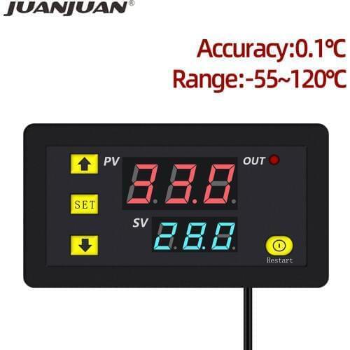 W3230 Thermostat Microcomputer Temperature Controller DC 12V AC 110V 220V 20A With Heating Cooling Control Instrument 40% off