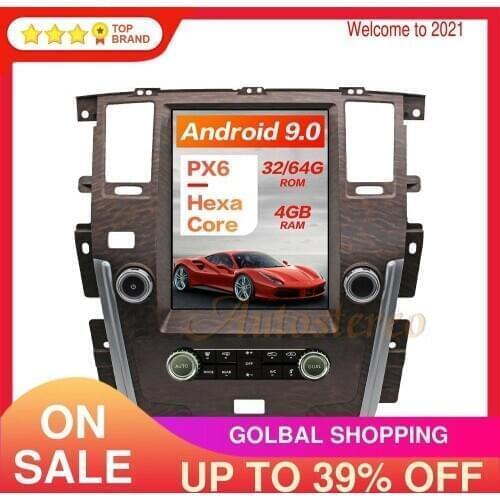 13.6 Android 9 Tesla style Car GPS Navigation For Infiniti QX80 2016-2020 Multimedia Head Unit No DVD Player Radio Tape Recorder