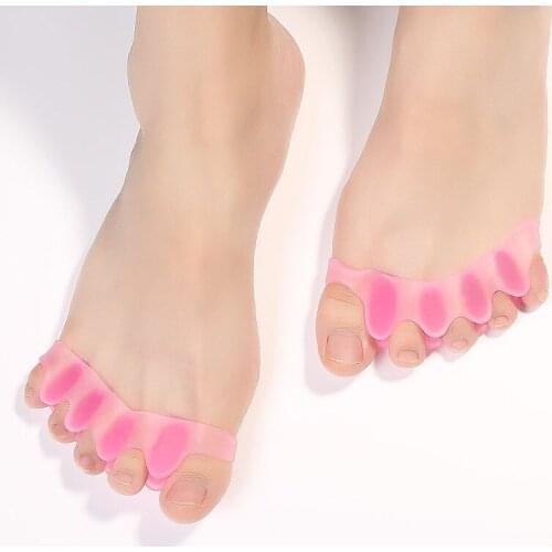 2pcs/4pcs/6pcs Silicone Protector Feet Care Toe Separator Straightener Pad Valgus Corrector Thumb Tool Orthopedic Bunion