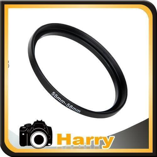 2pcs Metal Step Up Rings Lens Adapter Filter 55-58-62-67-72-77-82mm 55 to 58-626-72-77-82mm camera