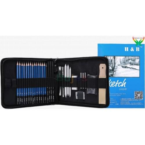 35 pc/set Sketch set carbon pen drawing tool beginner art drawing pencil set Graphite pencil carbon drawing pencil art supplies