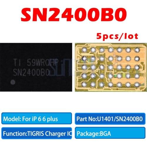 5pcs/lot SN2400B0 SN2400 for iPhone 6 6 plus U1401 USB control TIGRIS charging charger ic chip