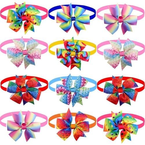 60 Pet Bowties Pet Dog Grooming Accessories Cat Dog Bow ties Neckties Adjustable Pet Supplies For Samll-Middle Dogs