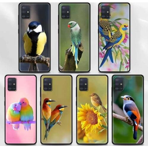 Lovely birds Case For Samsung Galaxy A71 A52 A51 A91 A72 A41 A42 A31 A32 A21s A21 A12 A11 A02 A02s A01 Black TPU Shell