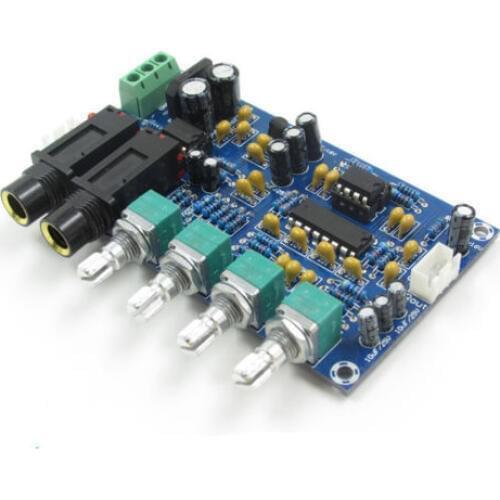 Dual Power AC 12V Cara OK microphone amplifier reverberation board Microphone Digital Reverb Plate