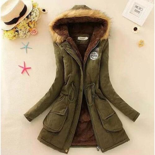 Fad Autumn Long Warm Parka Women Plus Size Winter Jacket Women Thick Hooded Down Jacket Plush Coat Ladies 2xl 3XL