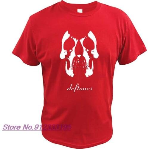 Deftones Skull T Shirt American Alternative Metal Band Tshirt 100% Cotton EU Size Digital Print Soft Tee Tops