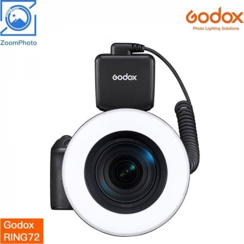 Godox RING72 Macro Light Macro LED Ring Light Camera Fill Light 8W 5600K For DSLR Canon Nikon Camera