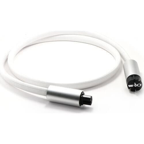Hi-end Argento Audio Flow power cord with Rhodium plated EU version plugs connection