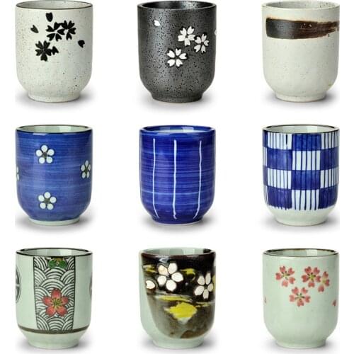 Handmade water cup blue glaze tea cup Zen hand cup Jingdezhen ceramic water cup personality coffee milk cup