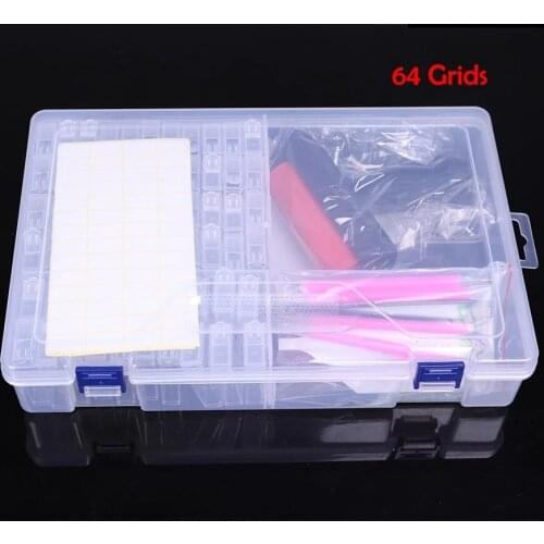 PDMDOG 5D Diamond Embroidery Box Accessories 64 Grids Home Storage DIY Diamond Painting Tool roller New Arrival Cute Diamond Dri