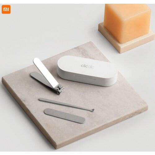 Xiaomi Youpin clicclic nail clippers three-piece exquisite file ear pick storage box