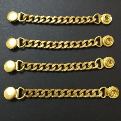 4pcs/set Brass Motorcycles Vest Extenders for Motorcycle Vest jacket biker buttons buckles of copper chainmail hookers
