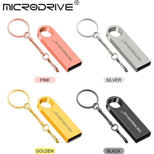 Metal pendrive 16GB 32GB 64GB 128GB USB 2.0 flash drive black sliver USB Memory Stick pen drive flash u disk