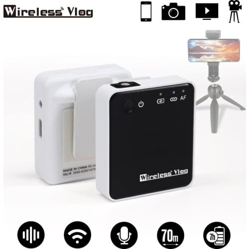 NSE Lavalier Microphone 2.4GHz Digital Transmission Mini Microphone 70m Distance Wireless Microphone for Outdoor VLOG Films