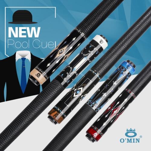 OMIN XF-C Billiard Pool Cue12.8mm Leather Grip Adjustable Weight Professional Billiard Stick Kit Radial Joint Cue With Extension