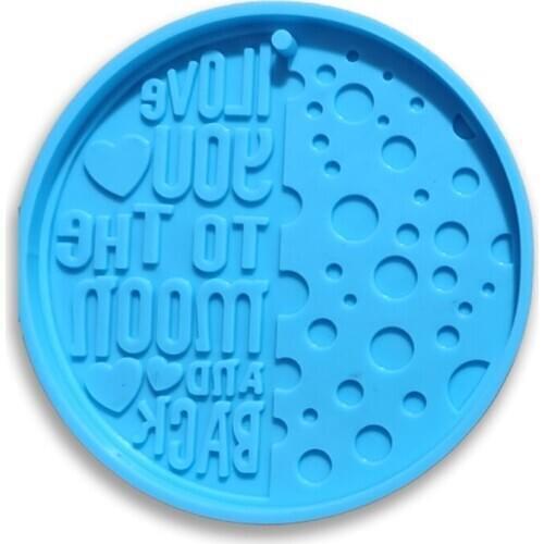 Resin Mold Valentines Day Love Love Heart Circle Decor Silicone Mould AXYD