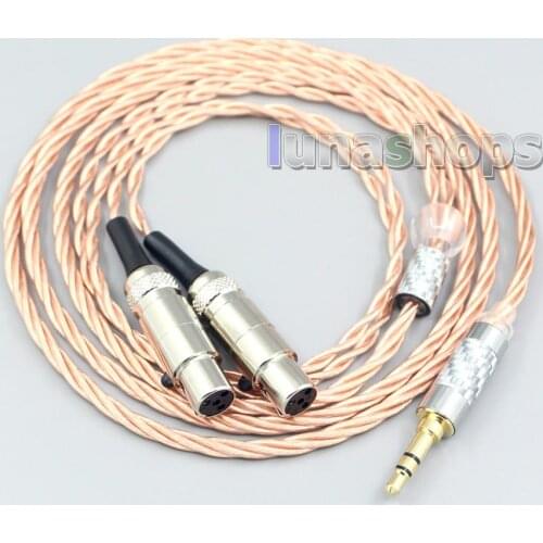 LN007185 Silver Plated OCC Shielding Coaxial Earphone Cable For Monolith M1570 Over Ear Open Back Balanced Planar Headphone