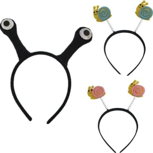 Snails Antenna Headband Kids Adults Funny Cosplay Hairband Headwear Birthday Party Favor Hair Gift Halloween Christmas