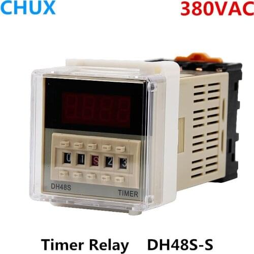 DH48S-S DH48S 0.1s-990h AC380v AC36v Repeat cycle SPDT Time Relay solid state relay Sealed With Relay Socket